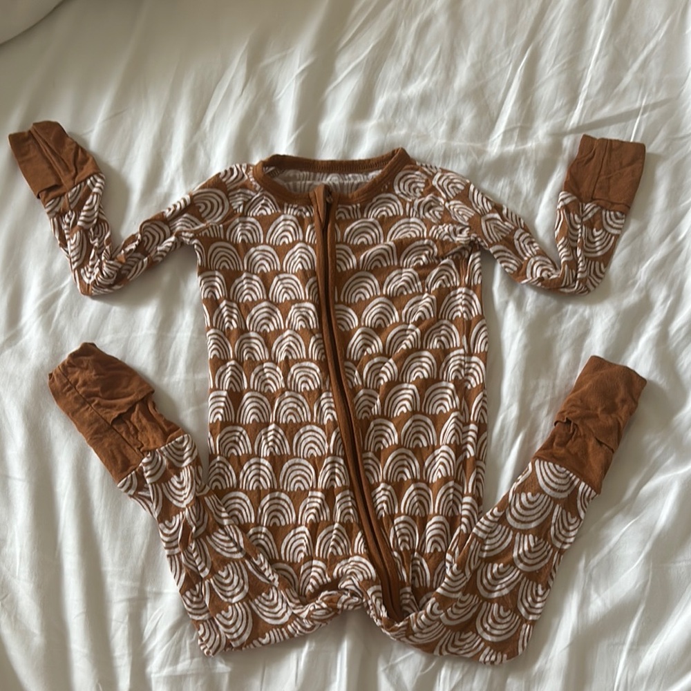 Little Sleepies Rust Rainbows Zippy 6-12 months